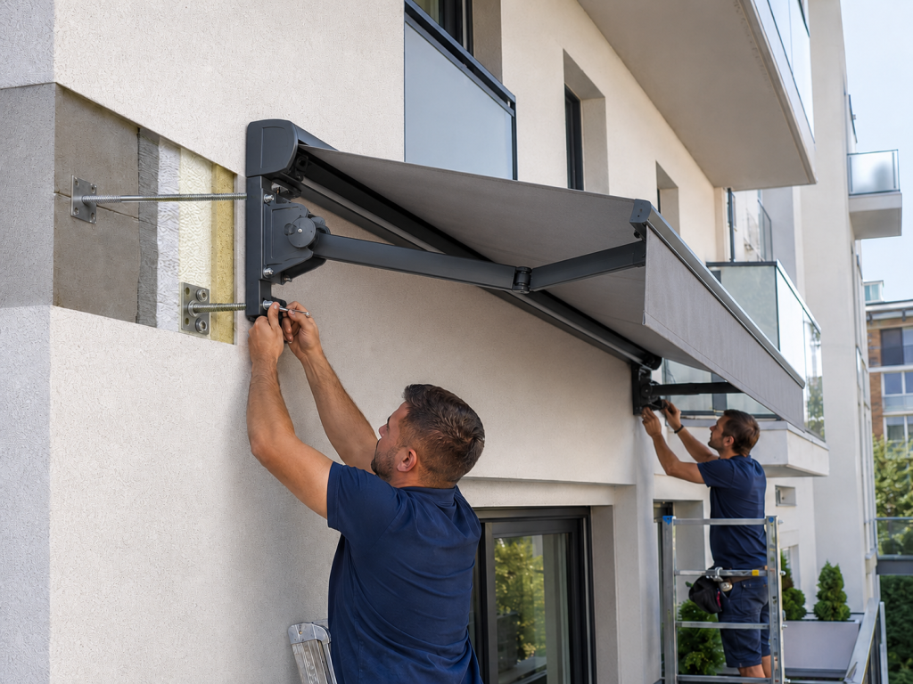 Installazione tenda con cappotto esterno